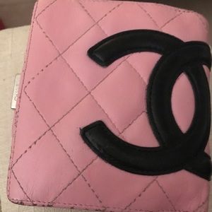 Pink and Black CHANEL Wallet